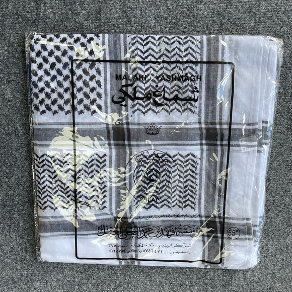 Palestine style Arafat Scarf Kefiyyeh Shemagh Islamic Wrap Malaki yashmagh شماغ - Picture 1 of 3